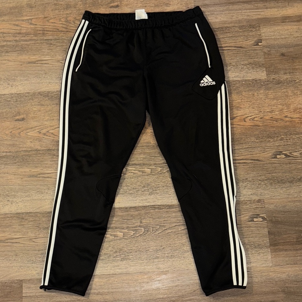 Adidas Mens size XL  Black Track Pants